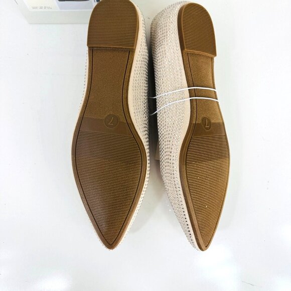 A New Day Rhinestone Flats Women’s Size 7 Off White AE247 Memory Foam Sole - Picture 7 of 8